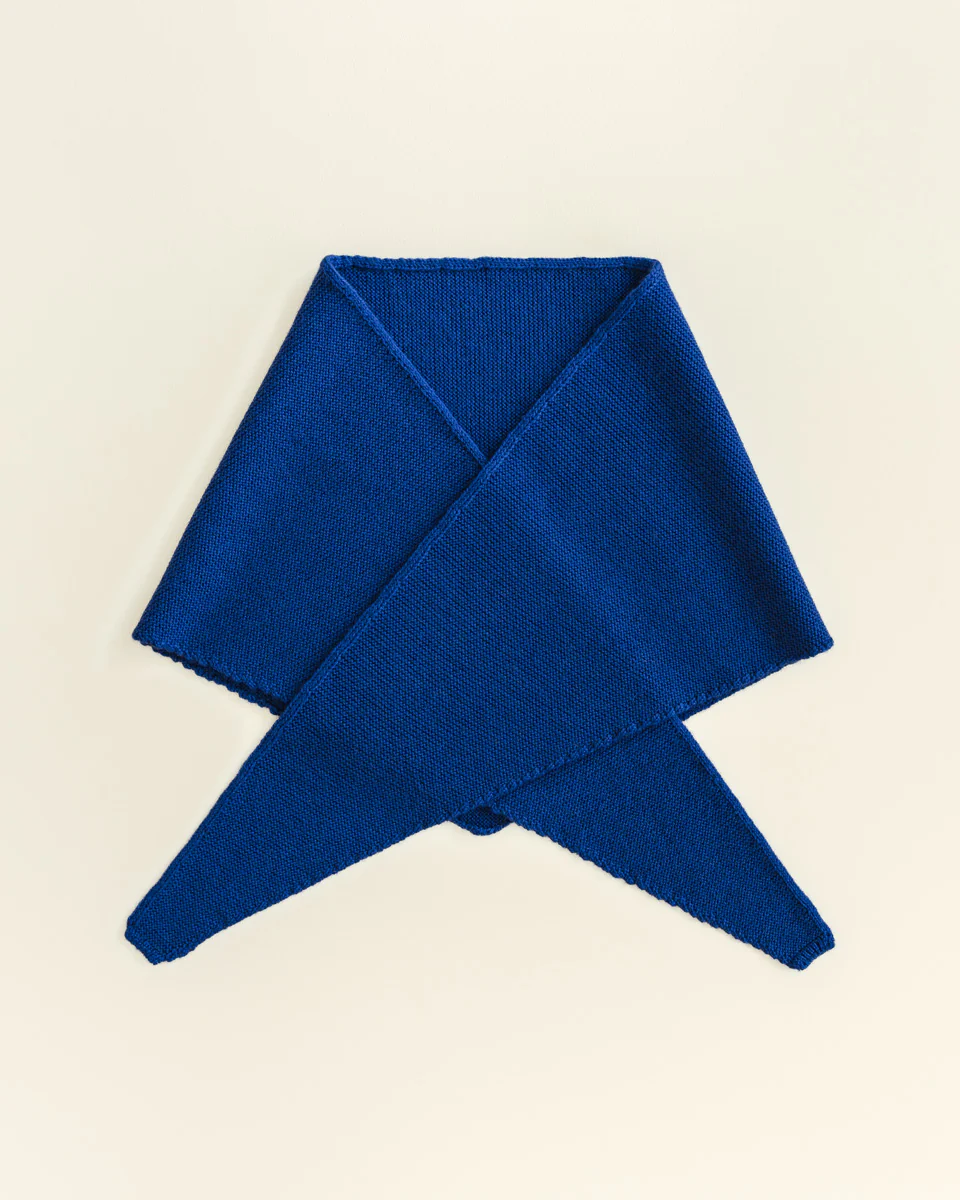 Hvid josephina triangle scarf - cobalt blue - Afbeelding 3