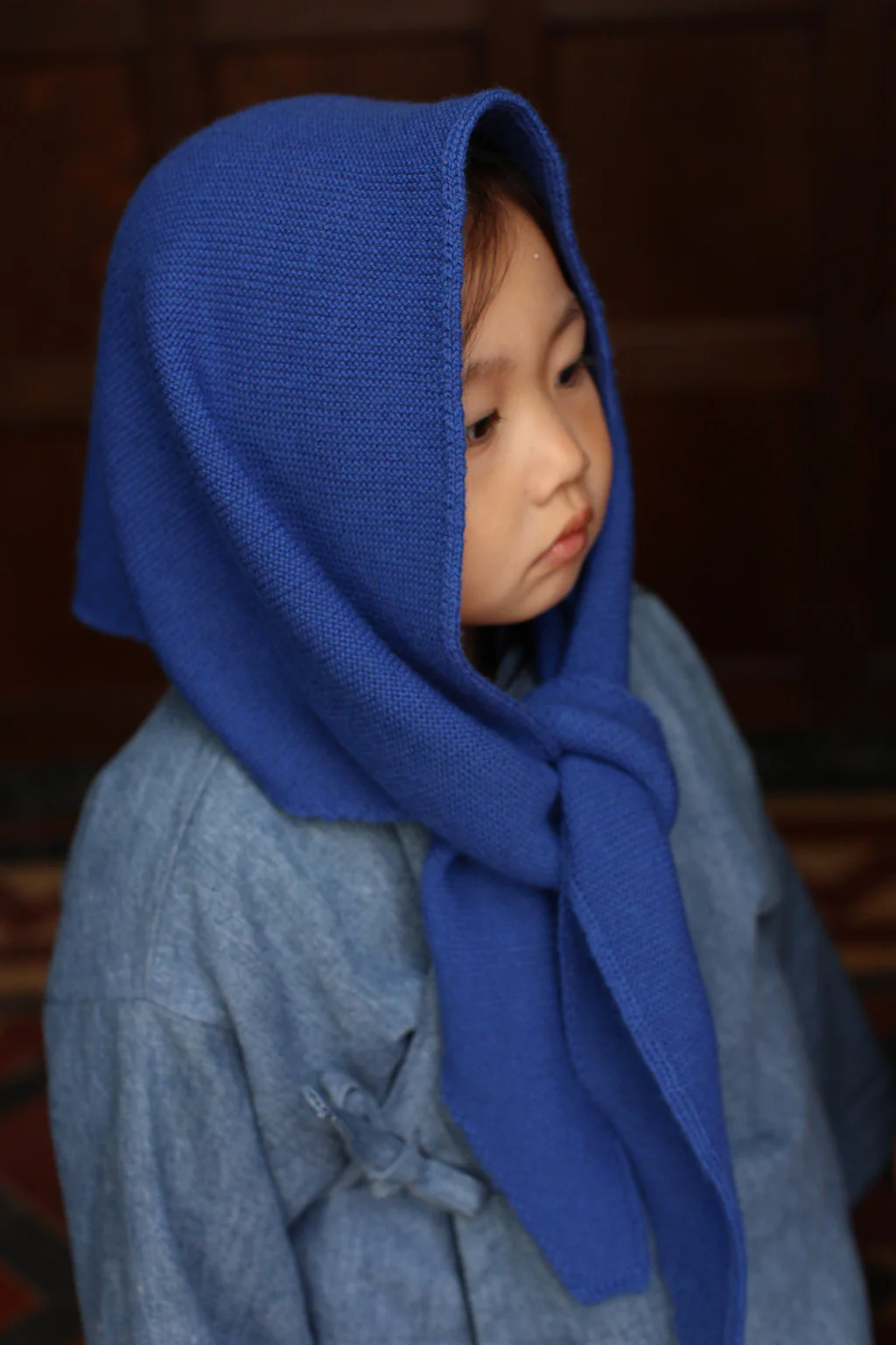 Hvid josephina triangle scarf - cobalt blue - Afbeelding 5