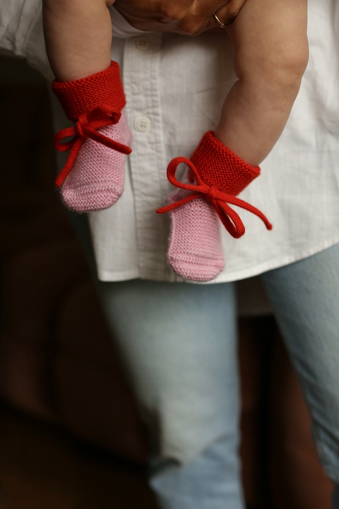 Hvid slofjes - cotton candy / red - Afbeelding 3