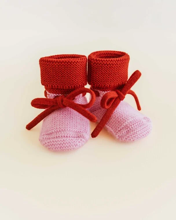Hvid slofjes - cotton candy / red - Afbeelding 4