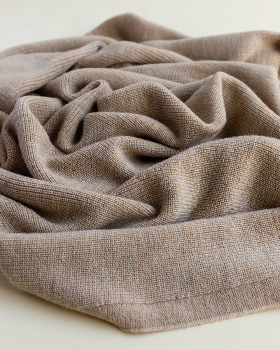 Hvid felix blanket - sand - Afbeelding 4