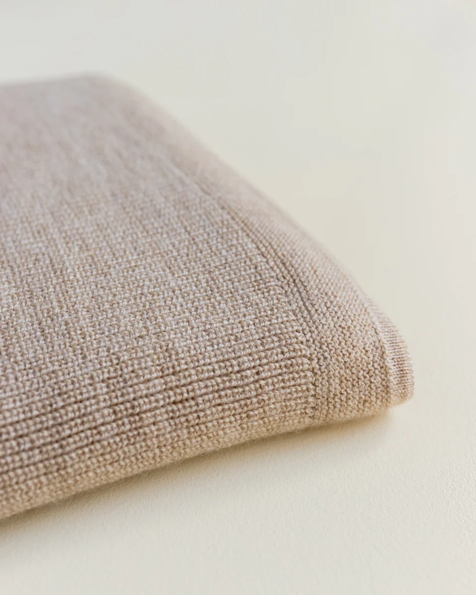 Hvid felix blanket - sand - Afbeelding 6