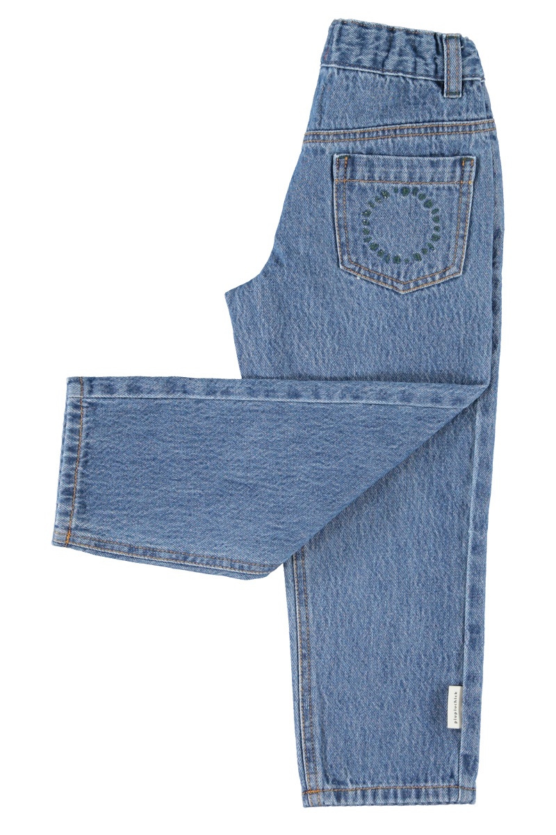 Piupiuchick unisex trousers - washed navy denim