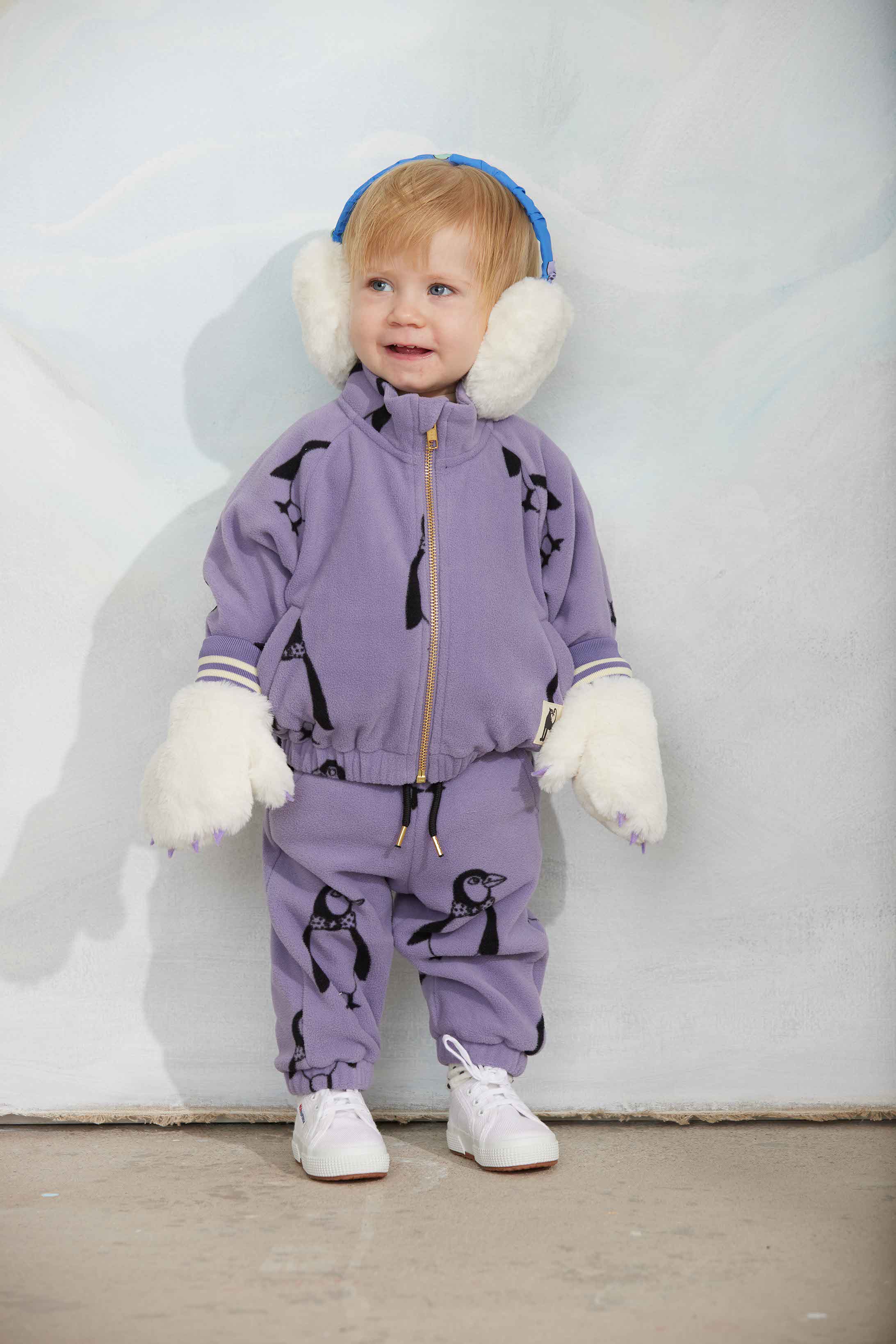 Mini Rodini fleece jacket - penguin - Afbeelding 4