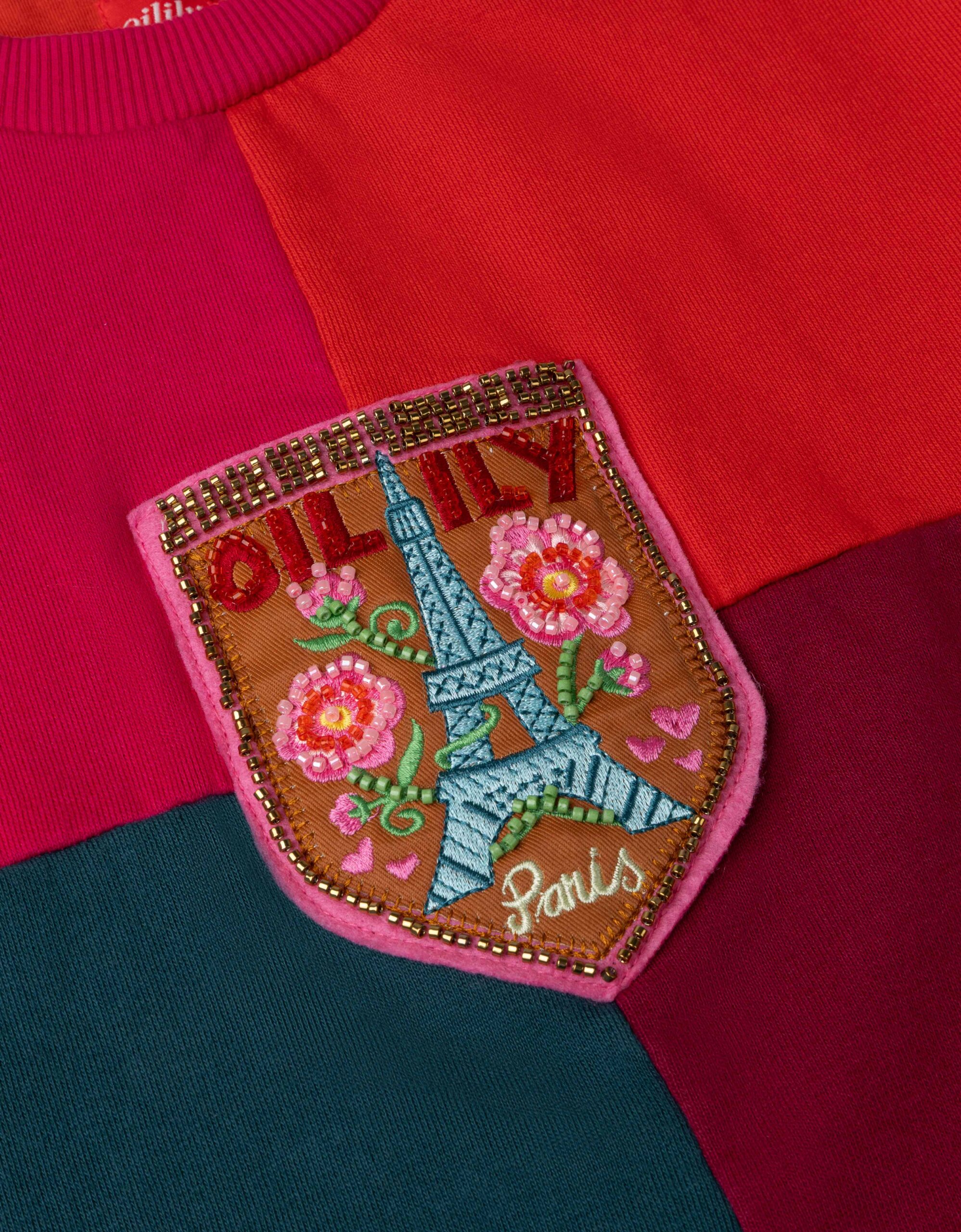 Oilily harris sweater colour block - bougainville - Afbeelding 4