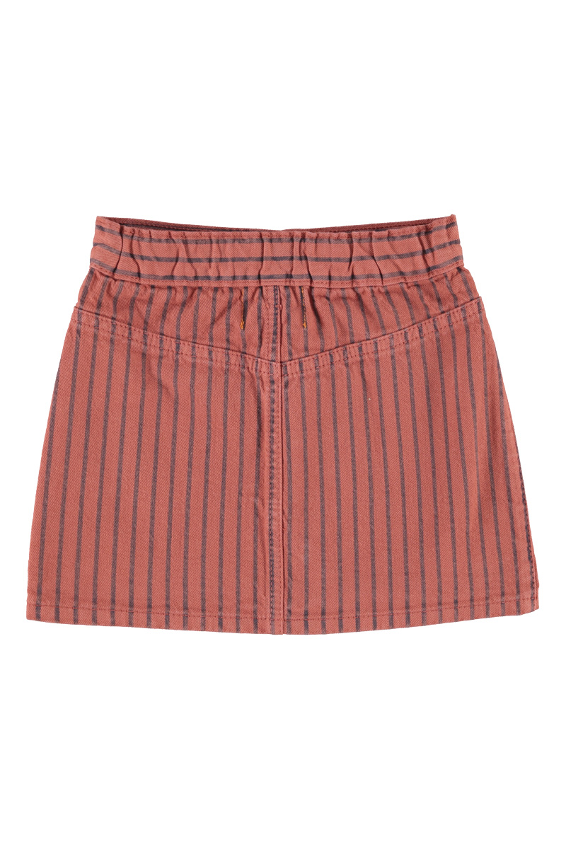Piupiuchick short skirt - bordeaux with black stripes - Afbeelding 2