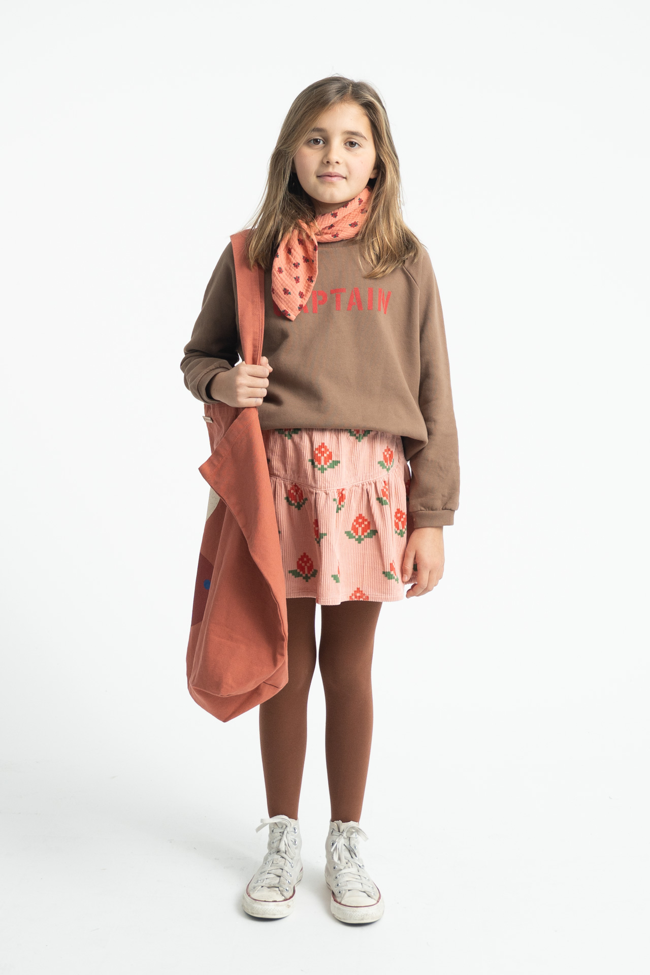 Piupiuchick short skirt - pink with big flowers - Afbeelding 3