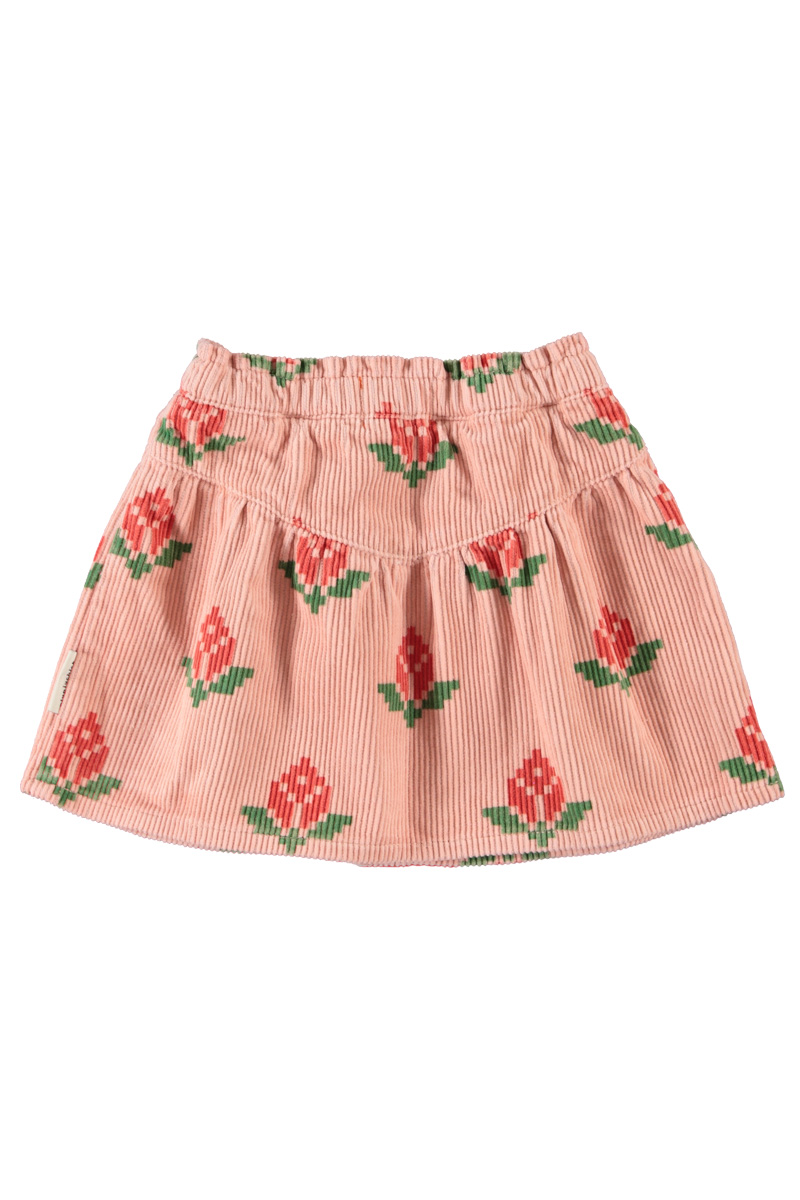 Piupiuchick short skirt - pink with big flowers