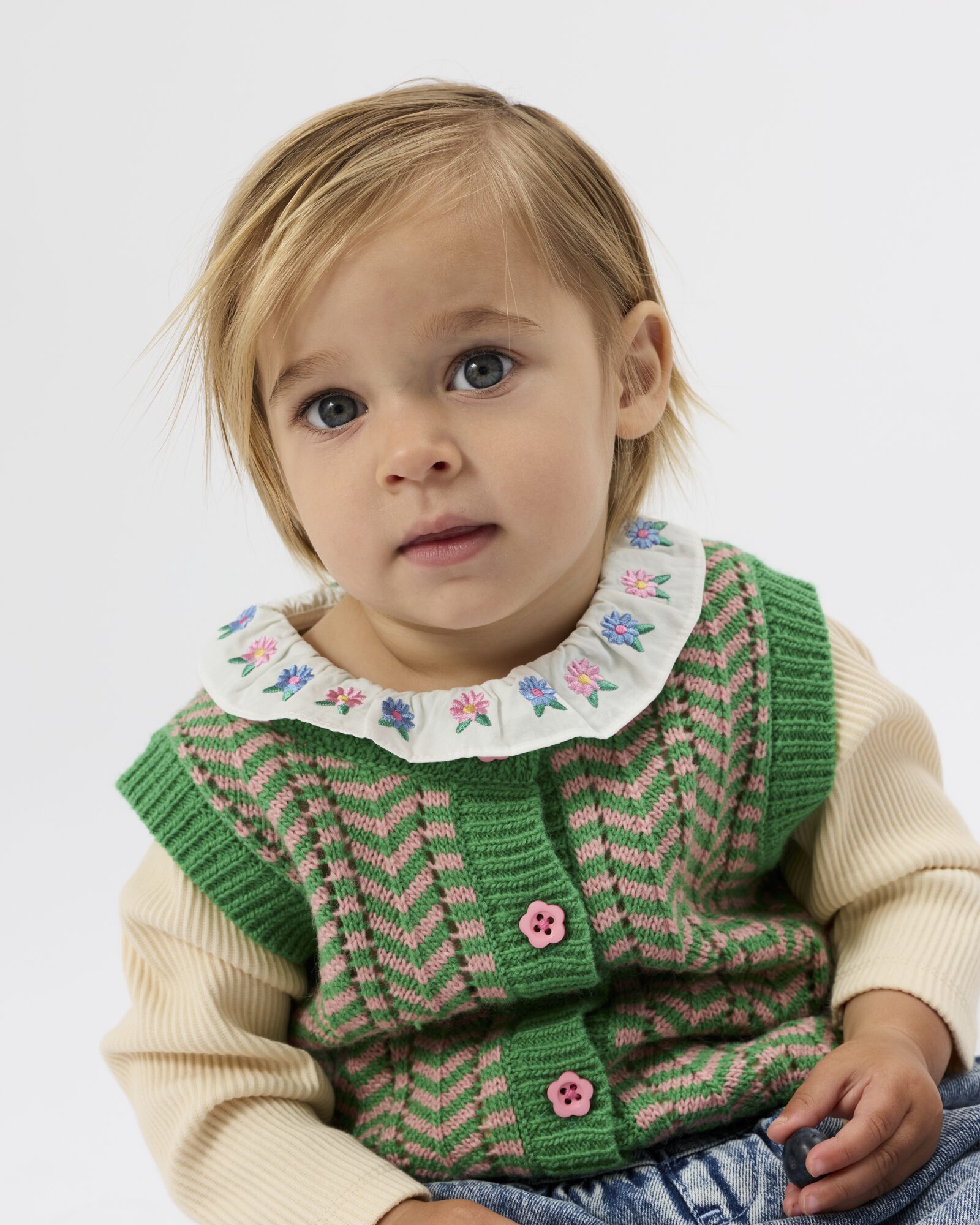 Goldie + Ace button up knit vest - sweet heart - Afbeelding 4