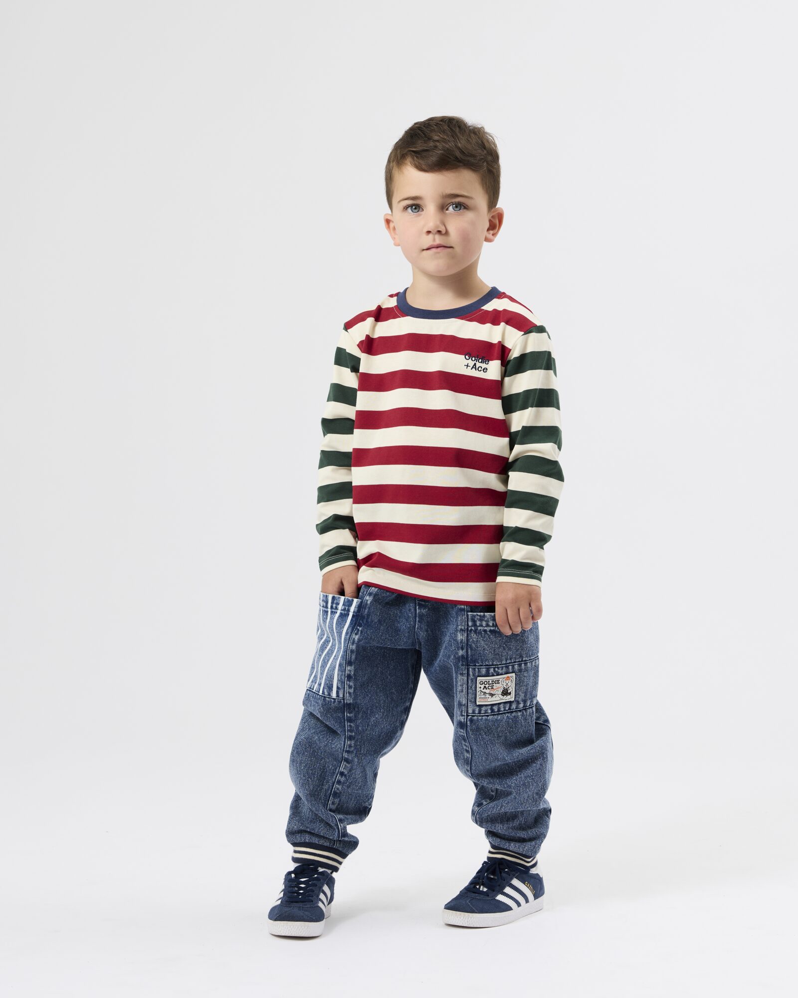 Goldie + Ace crew neck top - multi stripe - Afbeelding 4
