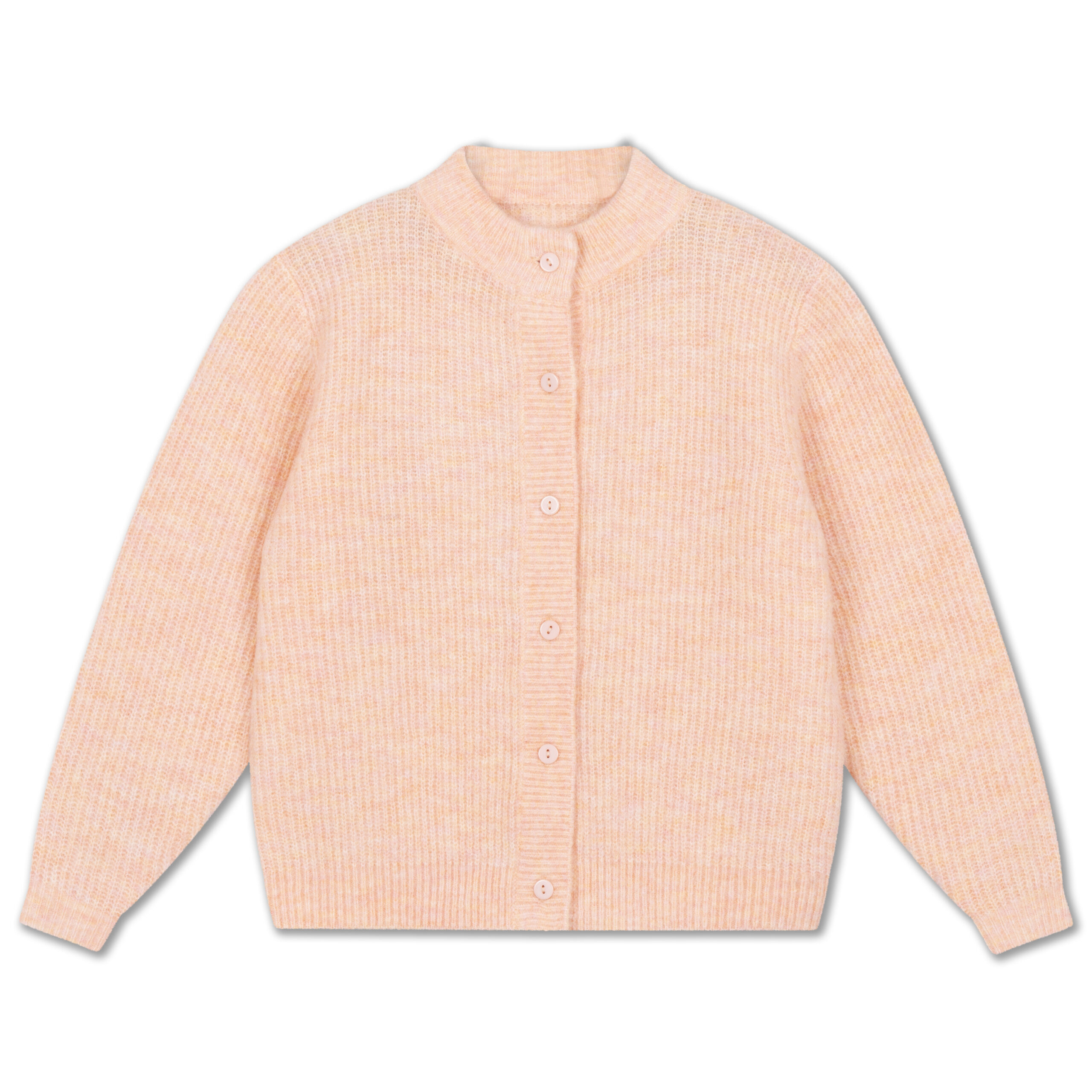 Repose AMS knit crew cardigan - light cheeky flamingo