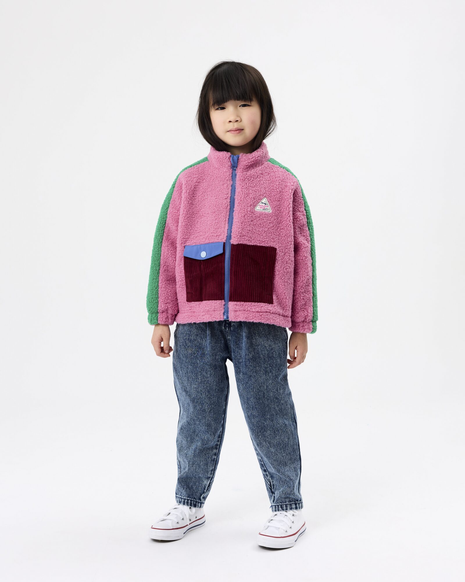 Goldie + Ace retro teddy jacket - pink - Afbeelding 5