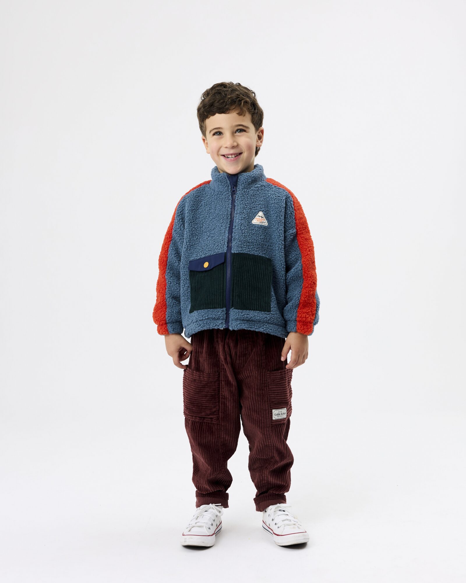 Goldie + Ace retro teddy jacket - blue - Afbeelding 5