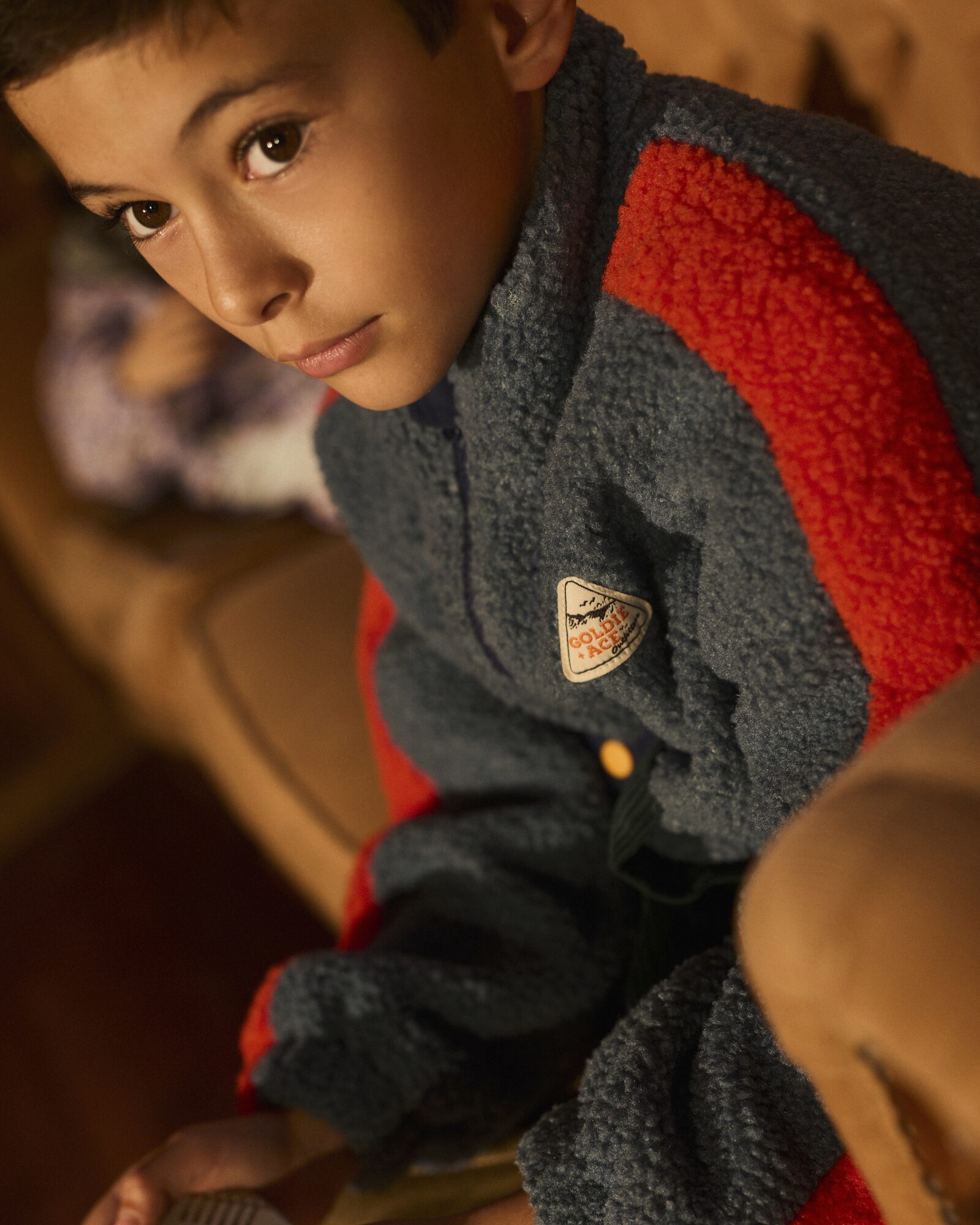 Goldie + Ace retro teddy jacket - blue - Afbeelding 6