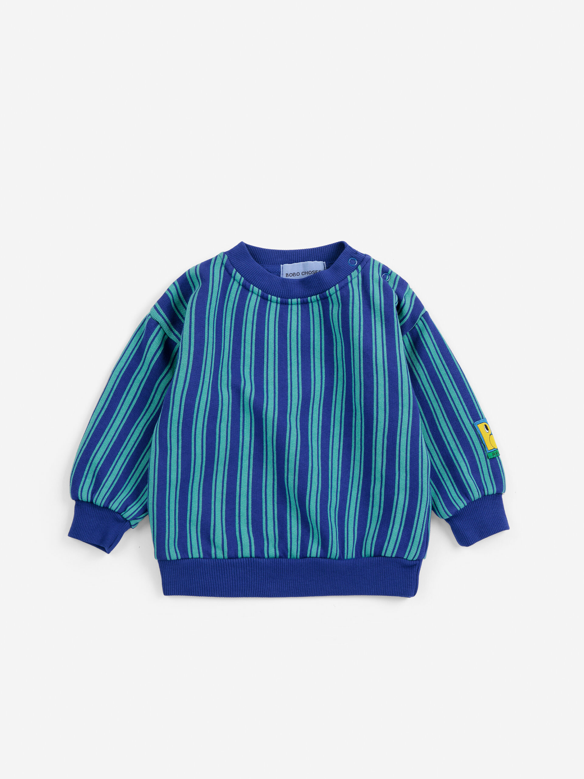 Bobo Choses baby stripes jogging sweatshirt - Booo bo choses tag