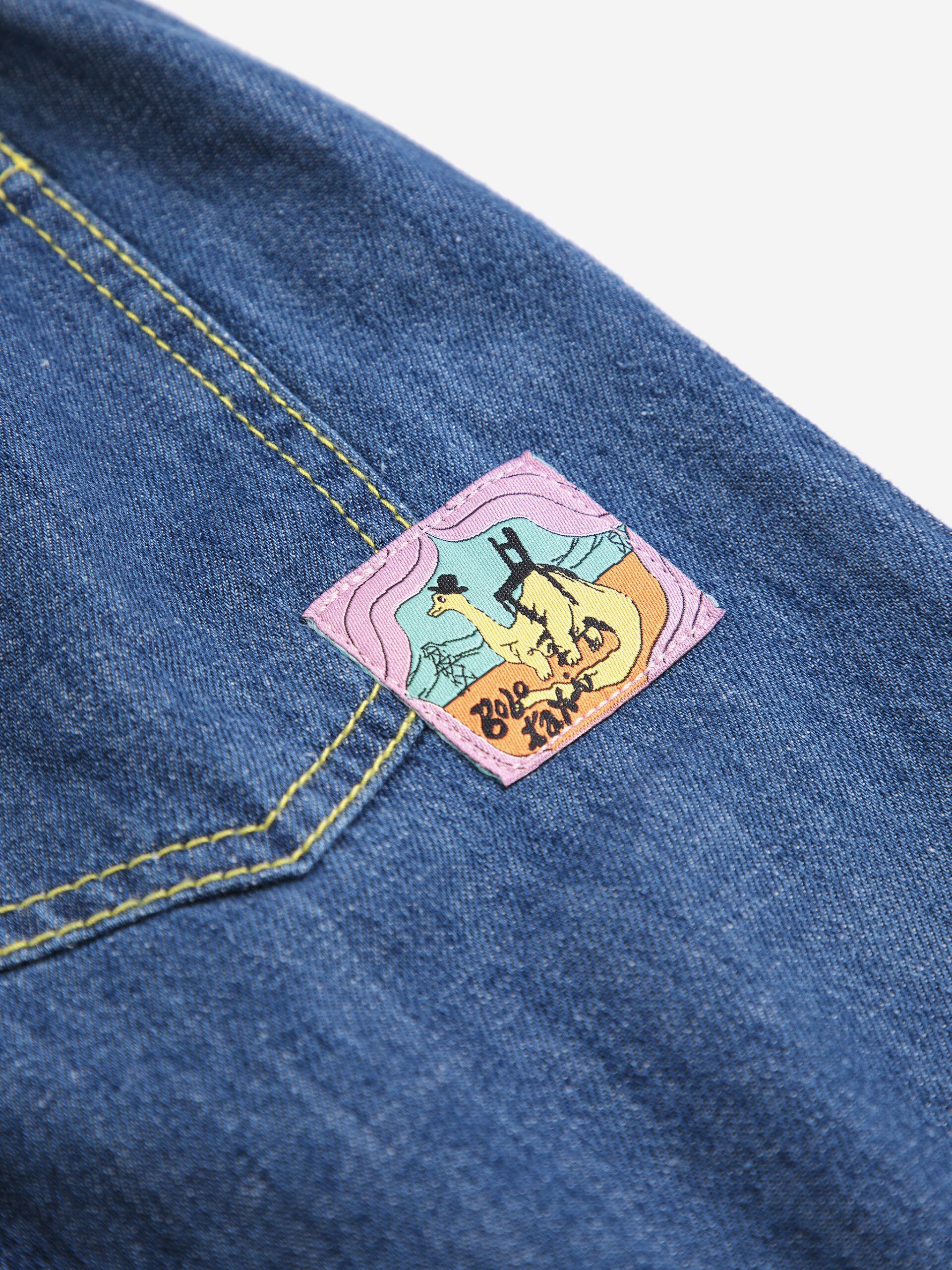 Bobo Choses denim pants - taxi saurus tag - Afbeelding 4