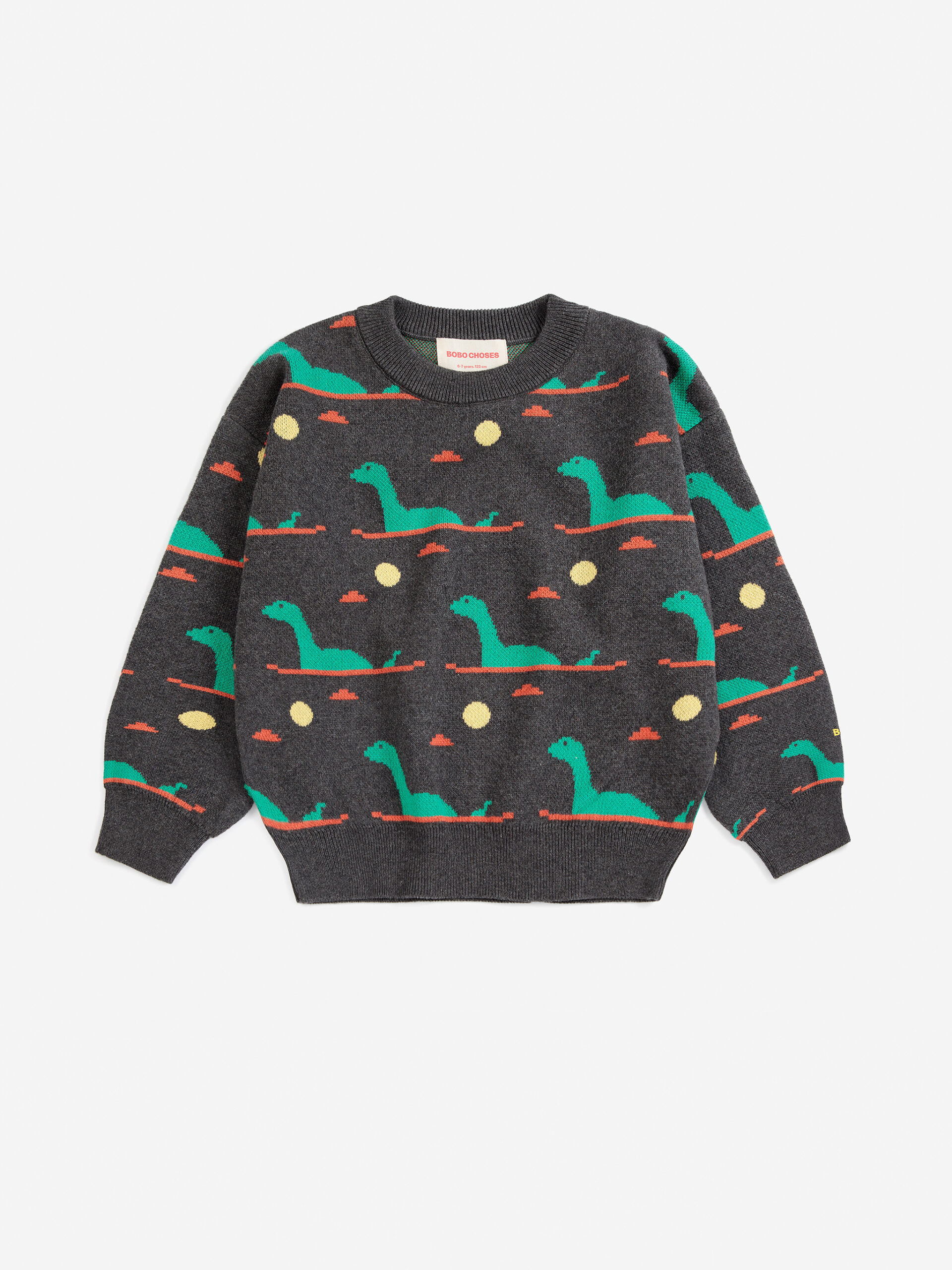 Bobo Choses jacquard jumper - lake monster all over