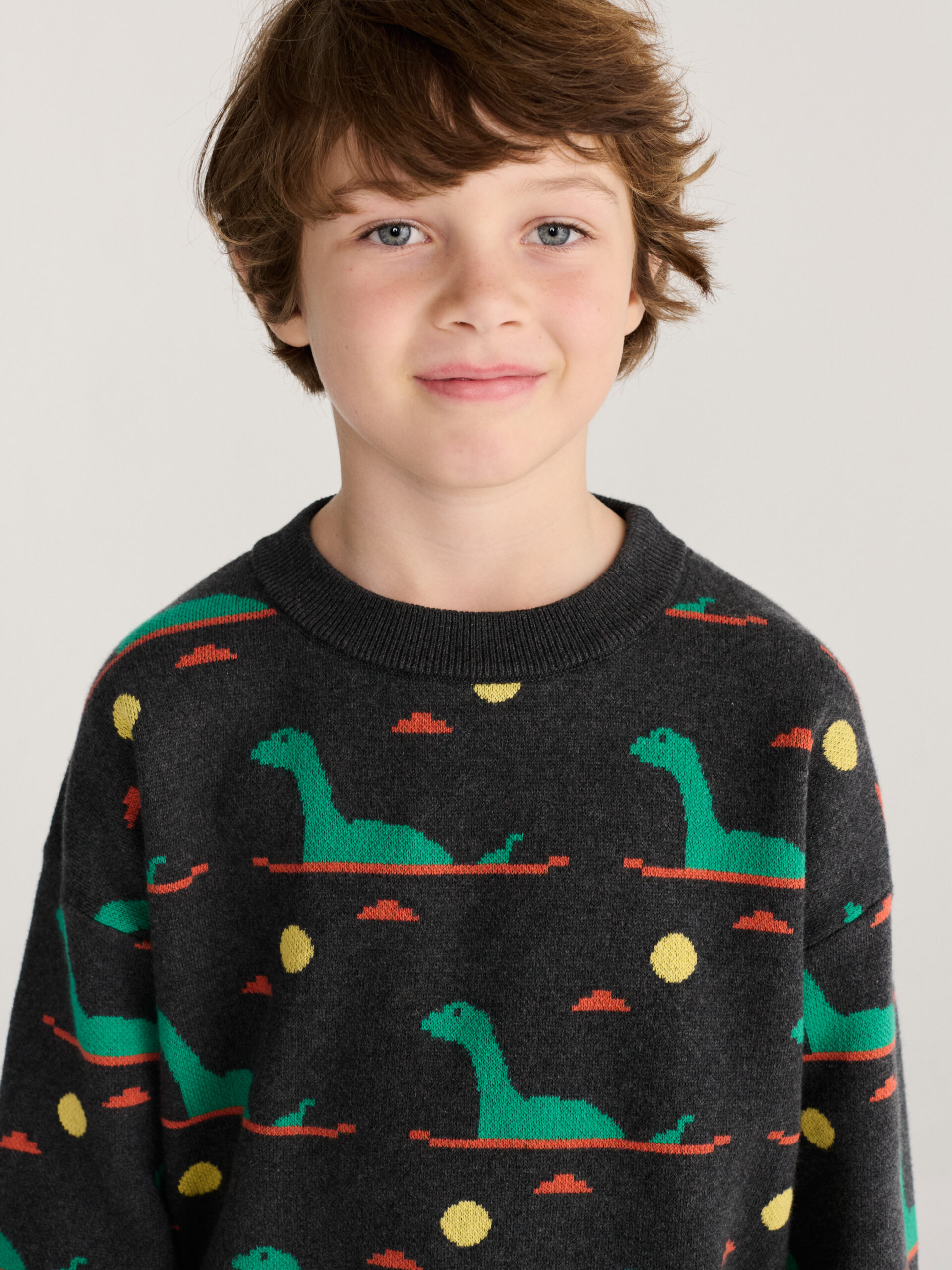 Bobo Choses jacquard jumper - lake monster all over - Afbeelding 3