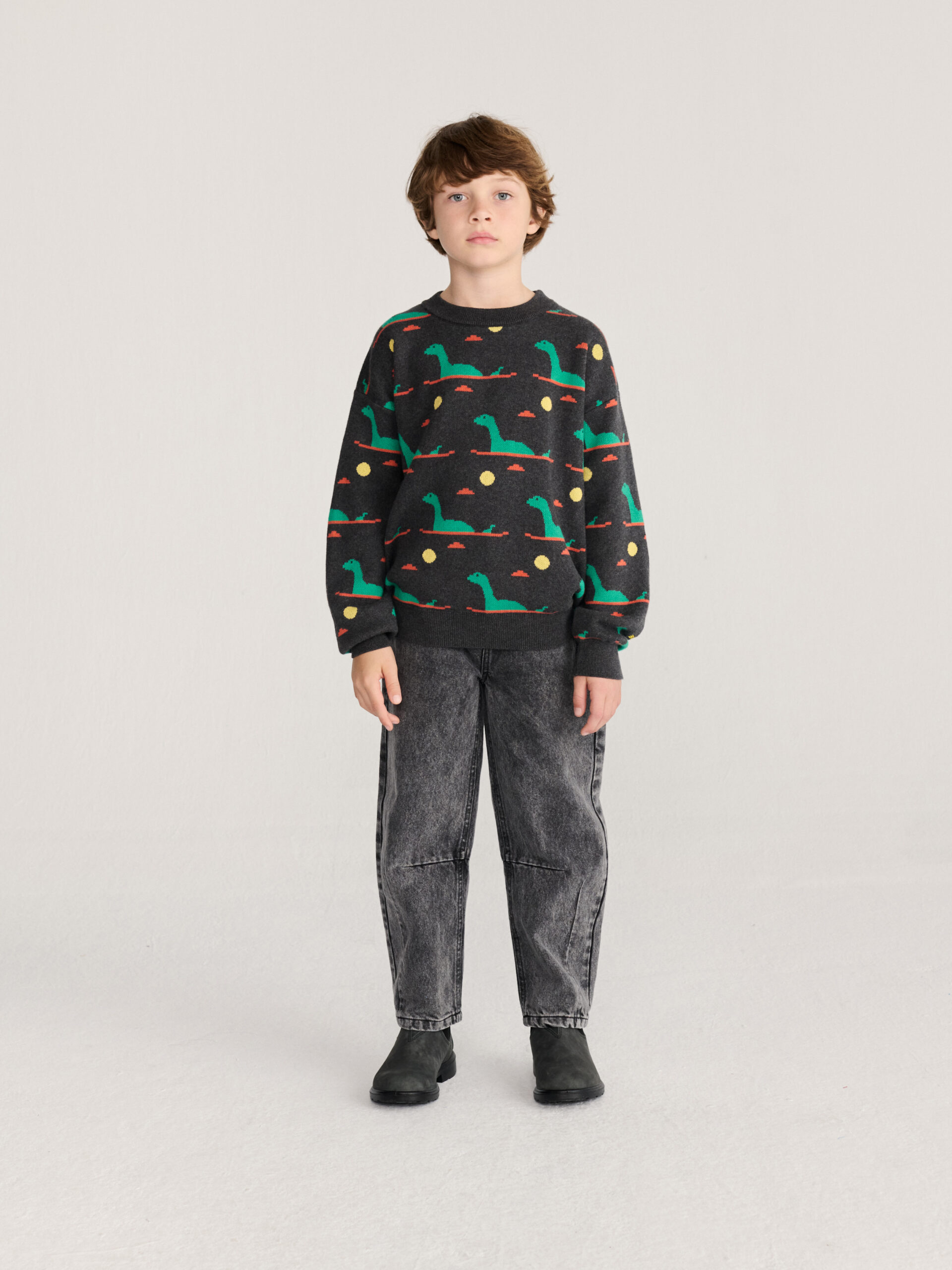 Bobo Choses jacquard jumper - lake monster all over - Afbeelding 4