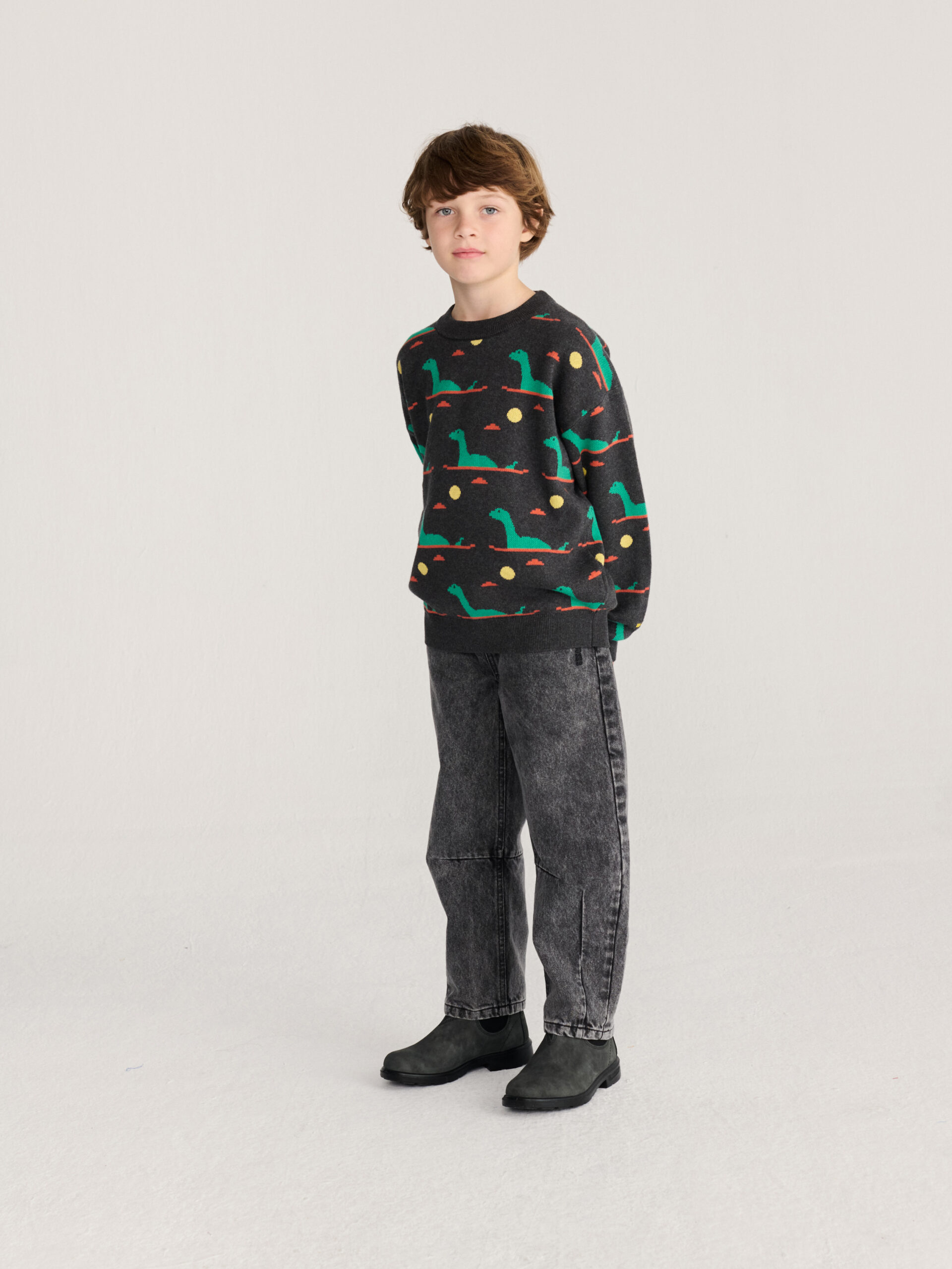 Bobo Choses jacquard jumper - lake monster all over - Afbeelding 5