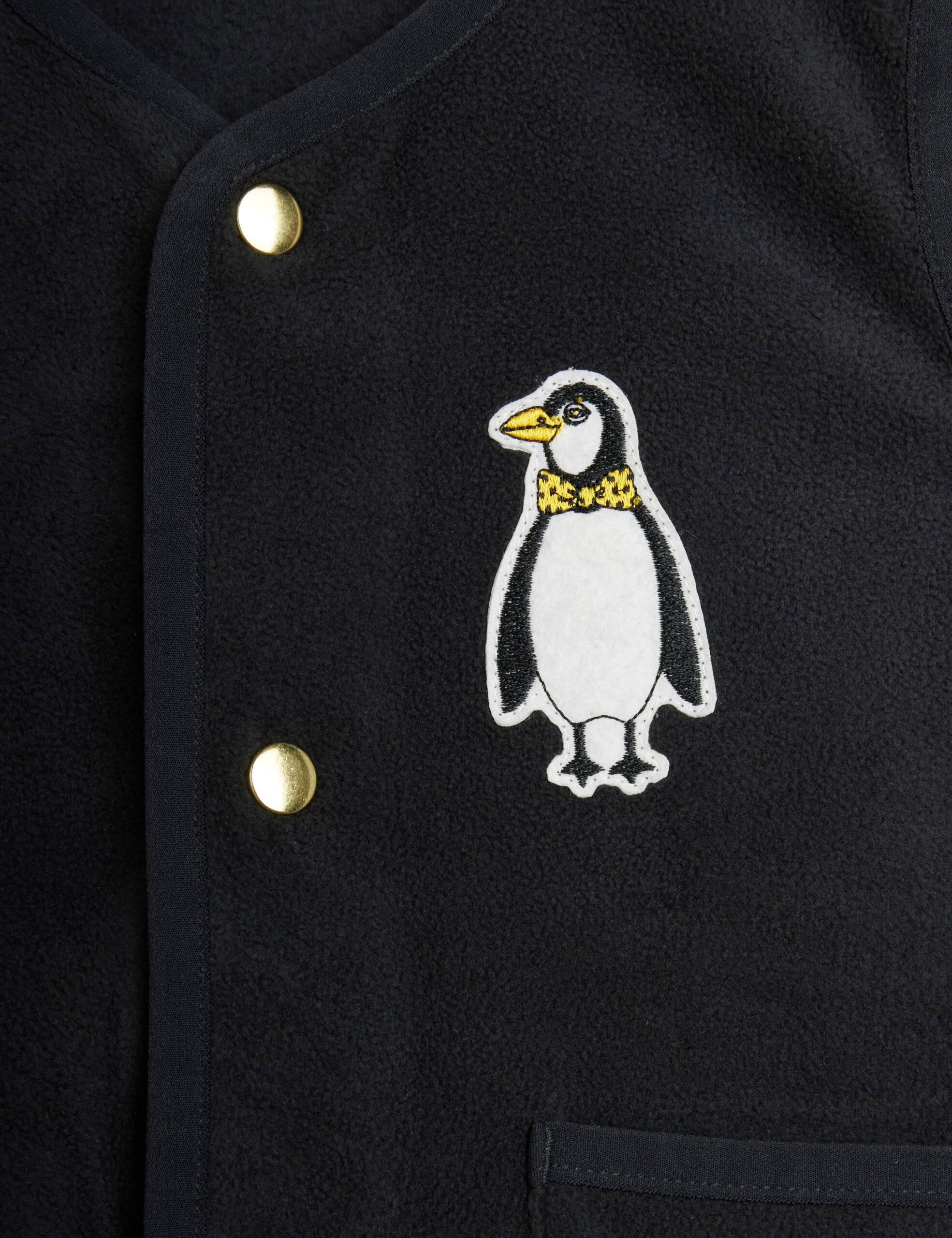Mini Rodini microfleece vest - penguin patch - Afbeelding 5