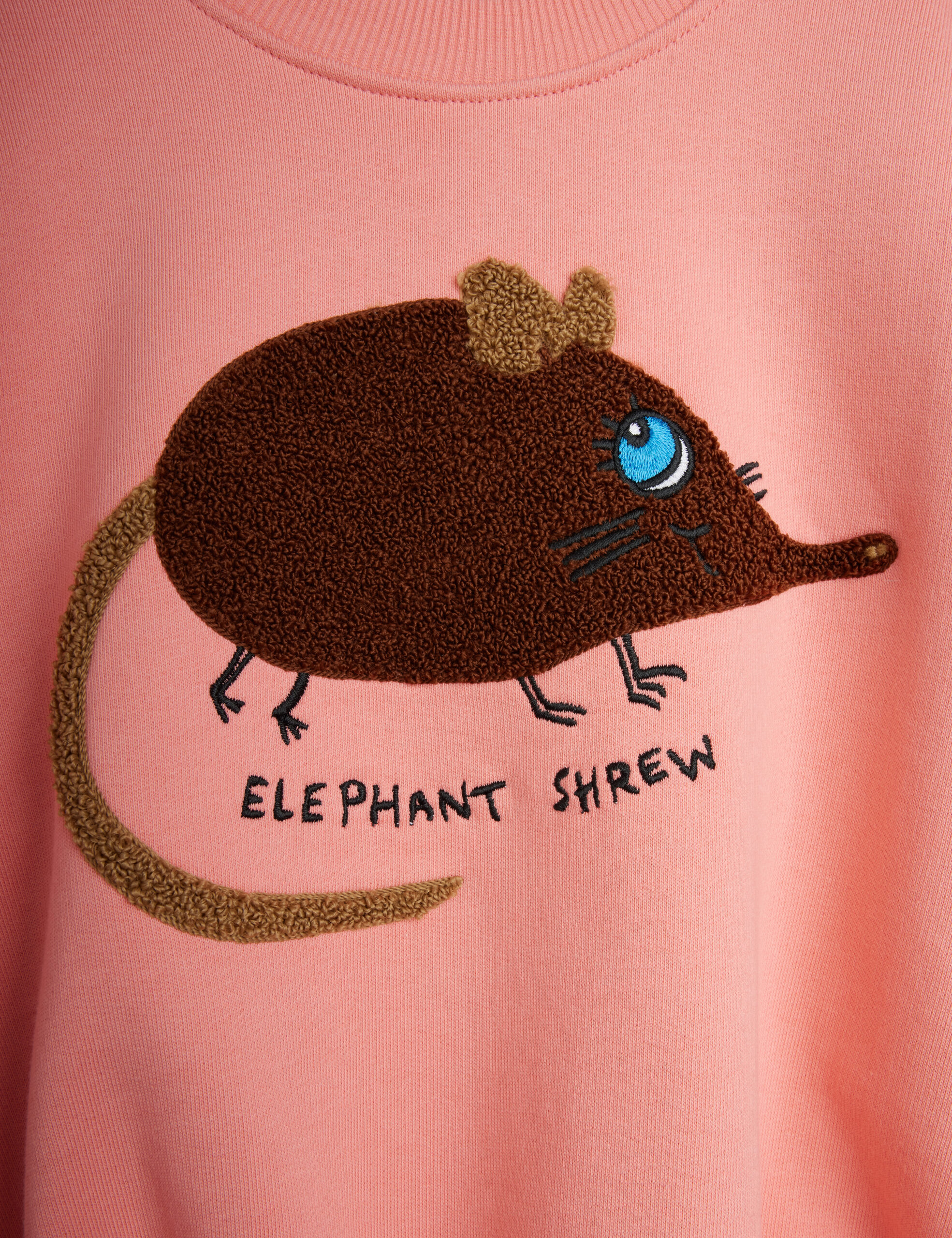 Mini Rodini chenille sweatshirt - elephant shrew pink - Afbeelding 3