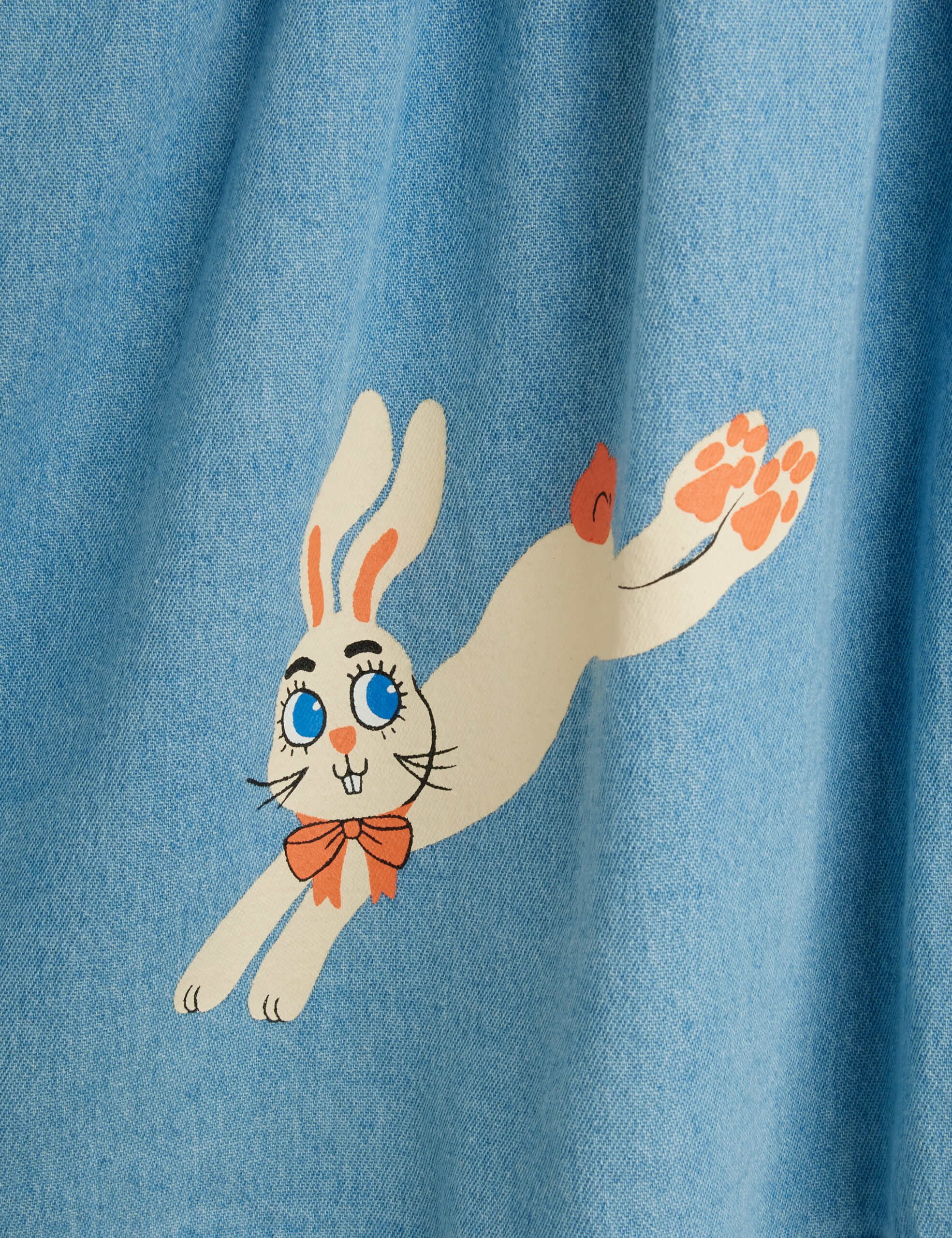 Mini Rodini denim woven dress - rabbit - Afbeelding 3