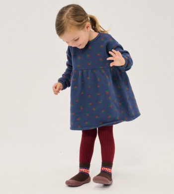 Bobo Choses baby fleece dress - stamp bloom all over