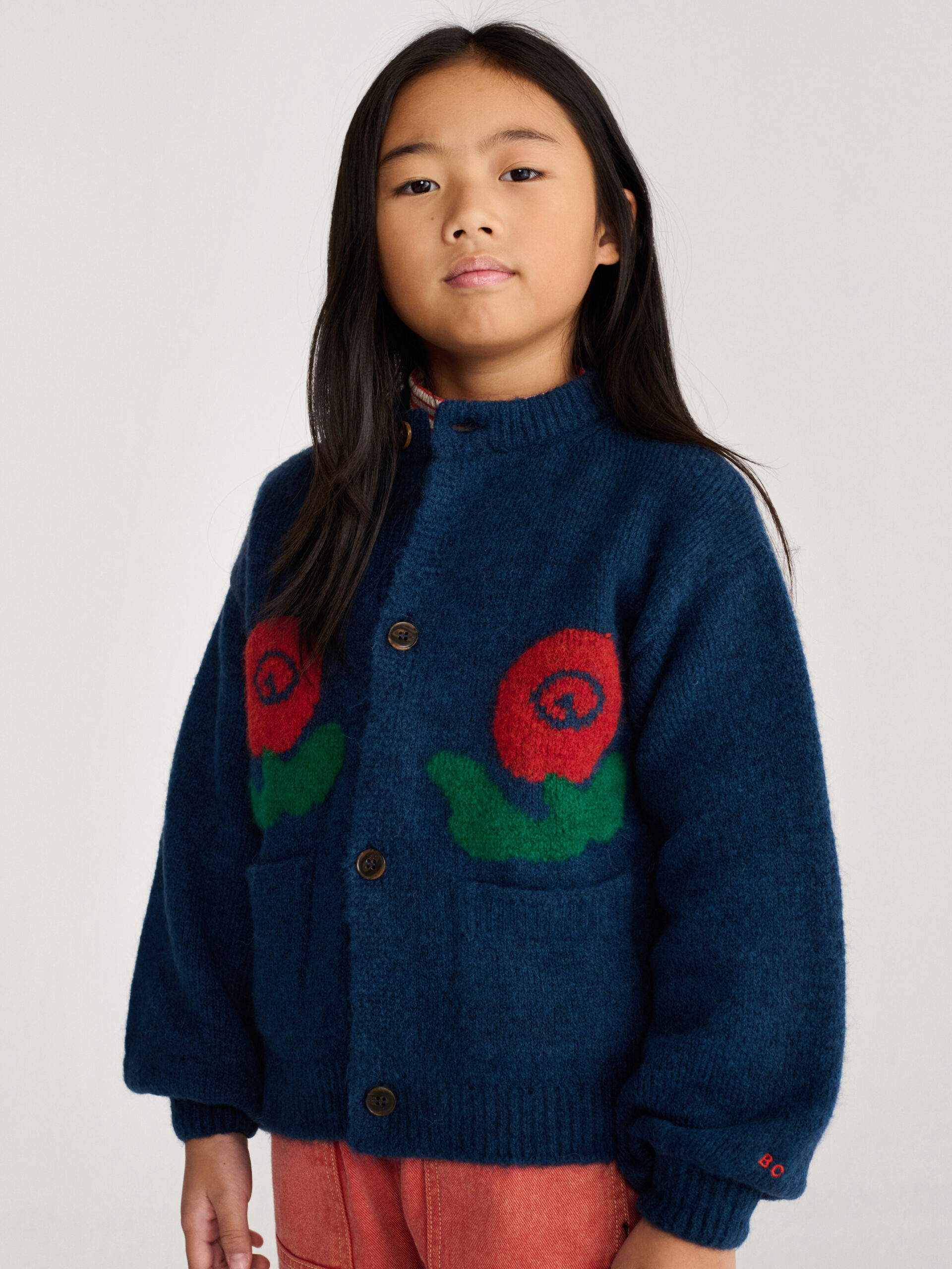 Bobo Choses cardigan - stamp bloom