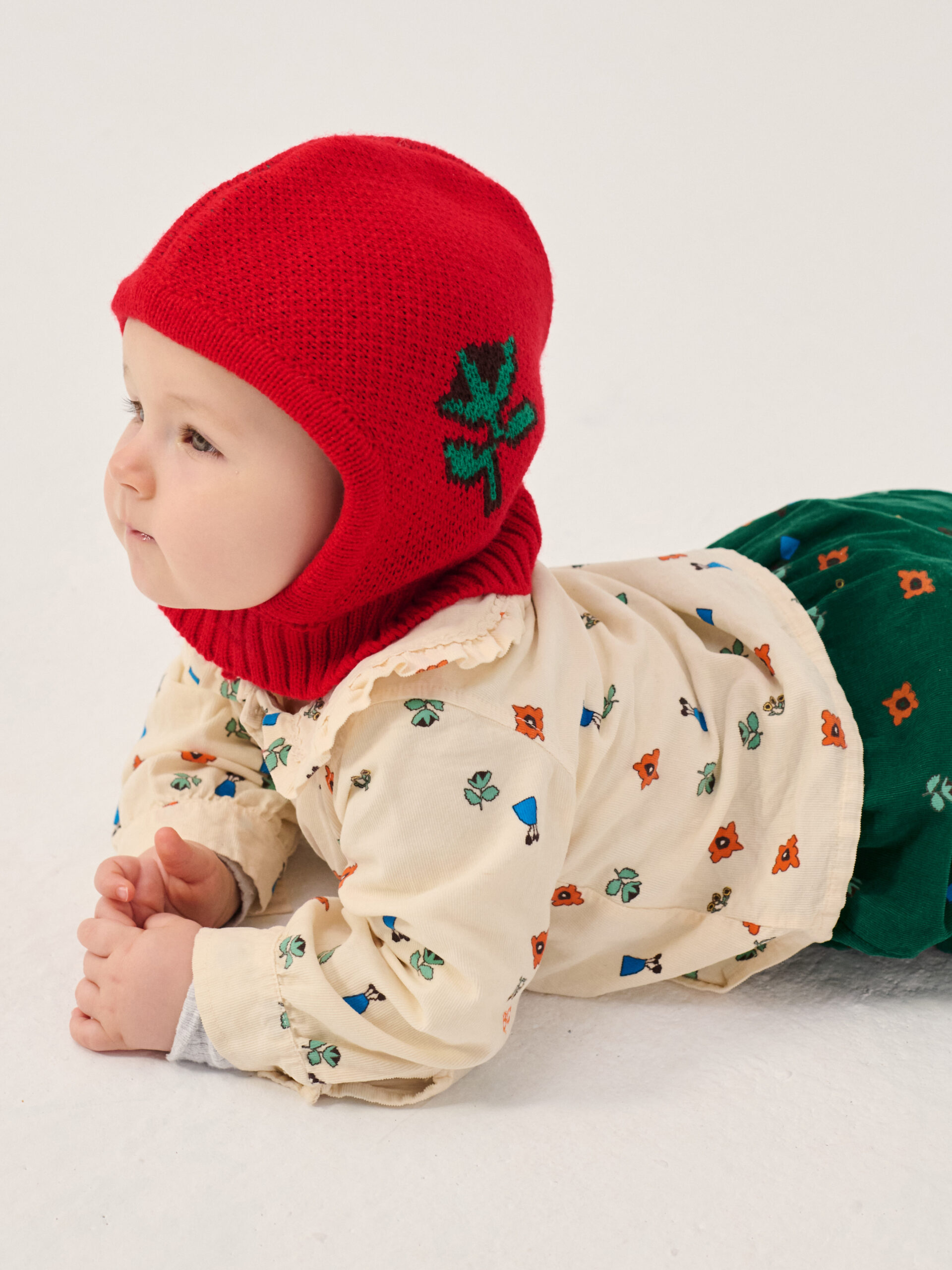 Bobo Choses baby knitted balaclava - blossom - Afbeelding 5