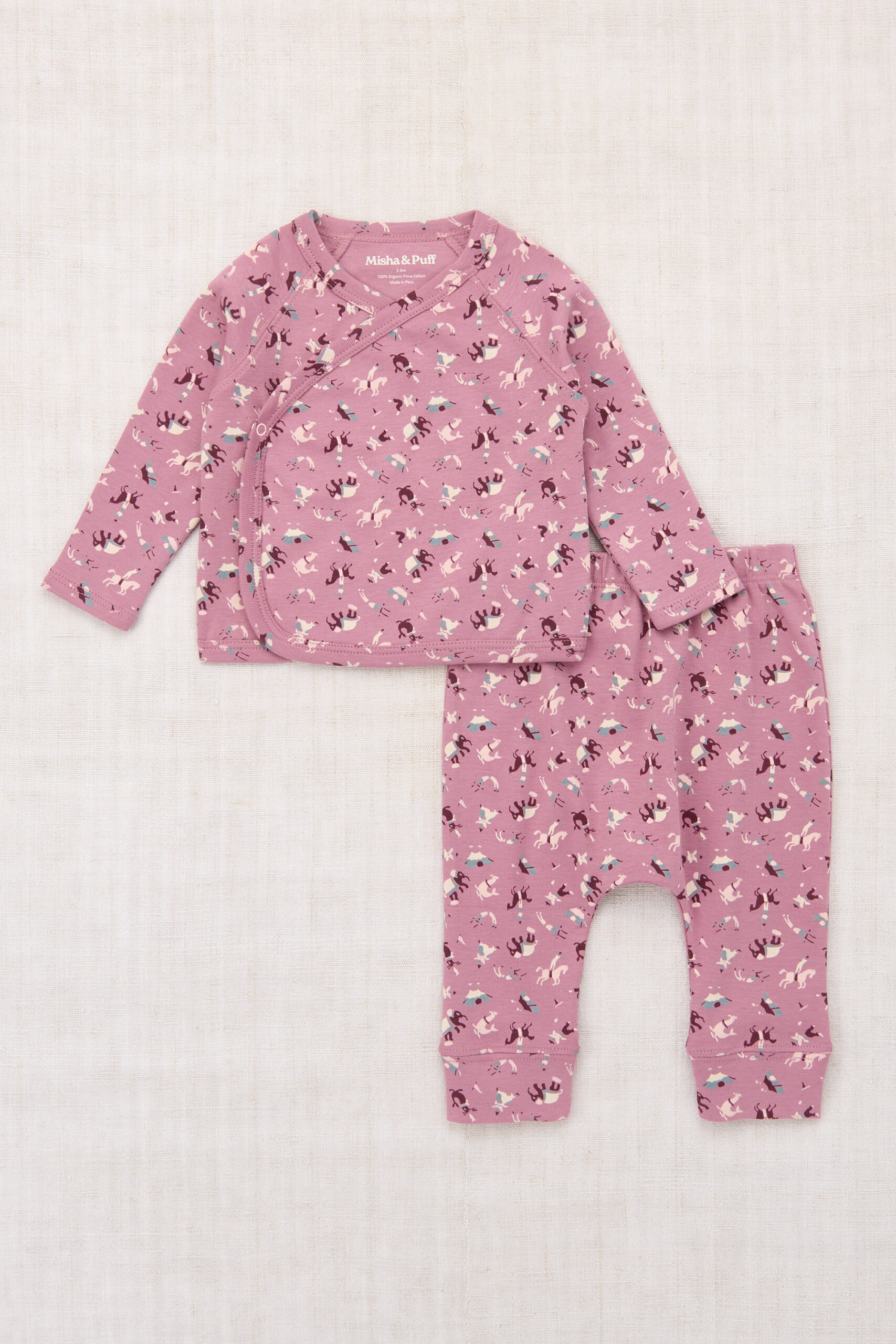 Misha & Puff baby wrap set - antique rose circus - Afbeelding 2