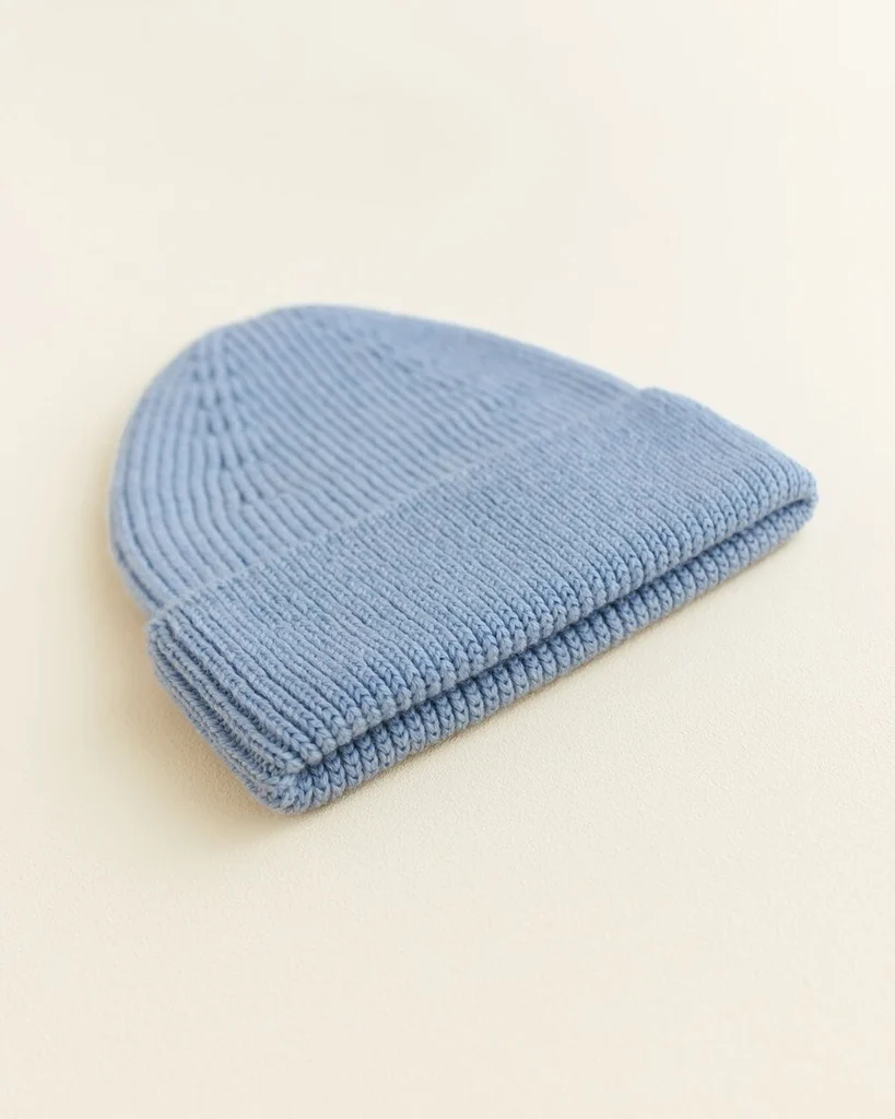 Hvid fonzie beanie kids - light blue - Afbeelding 2