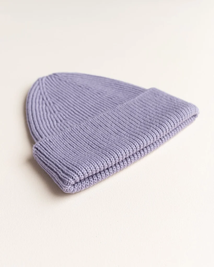Hvid fonzie beanie kids - lilac - Afbeelding 2