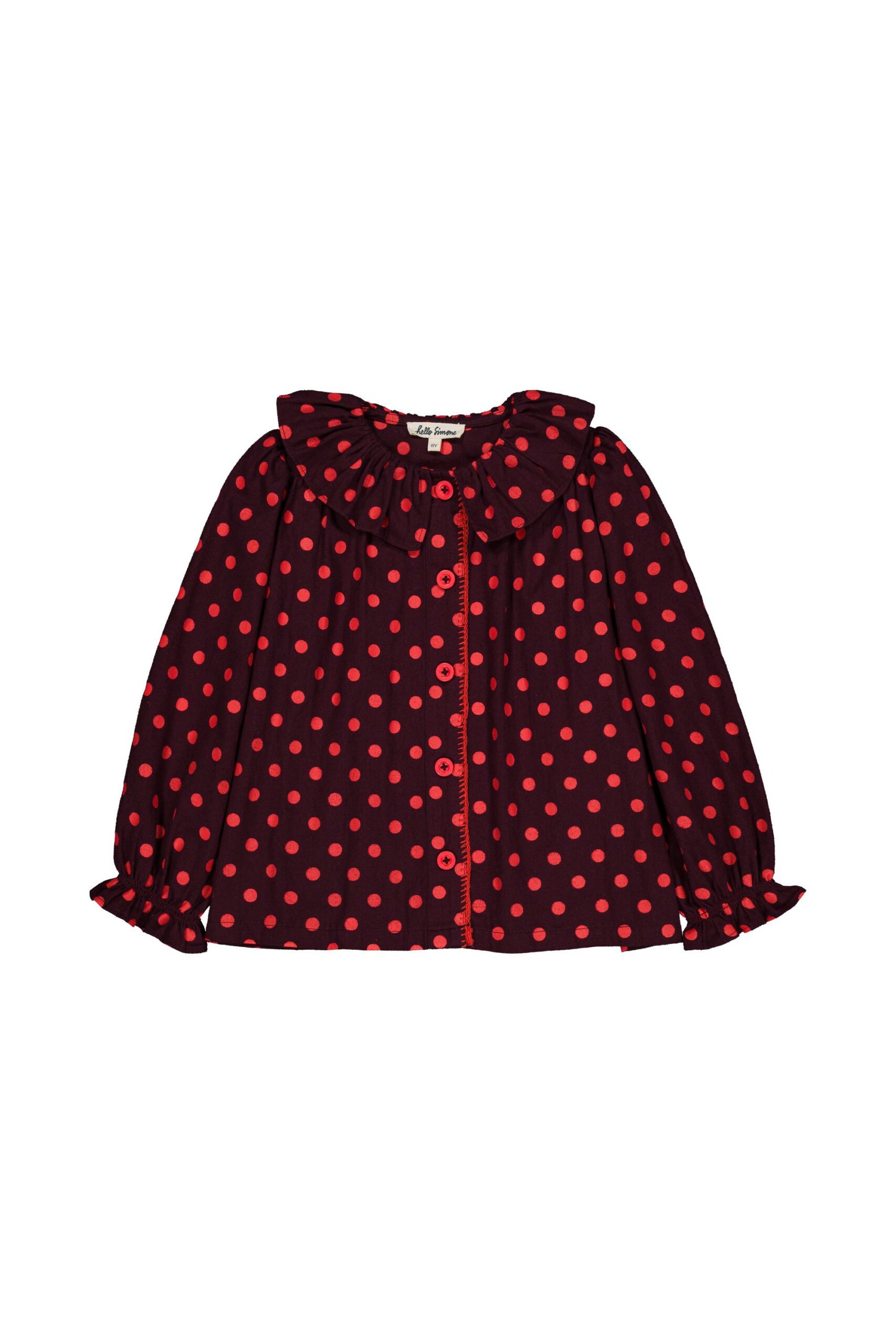 Hello Simone myrtille blouse - plum dots