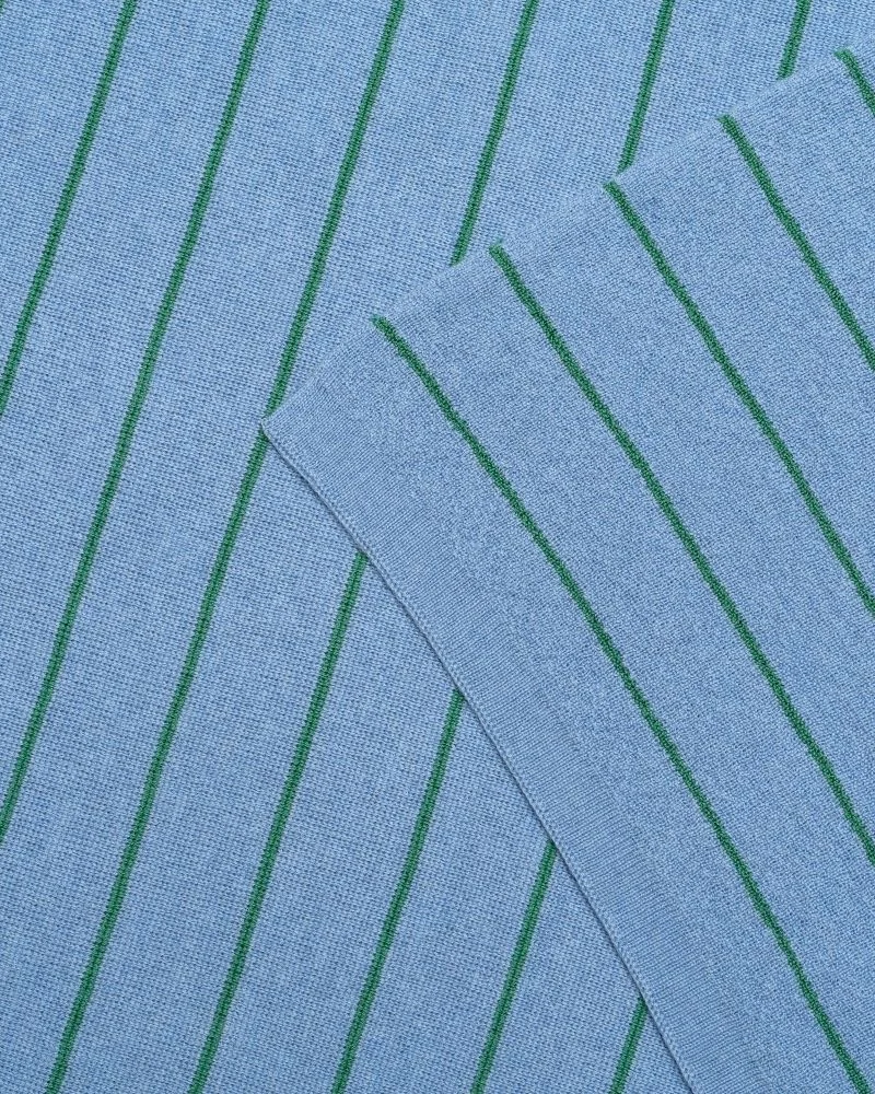 Hvid harry blanket - light blue/grass - Afbeelding 2