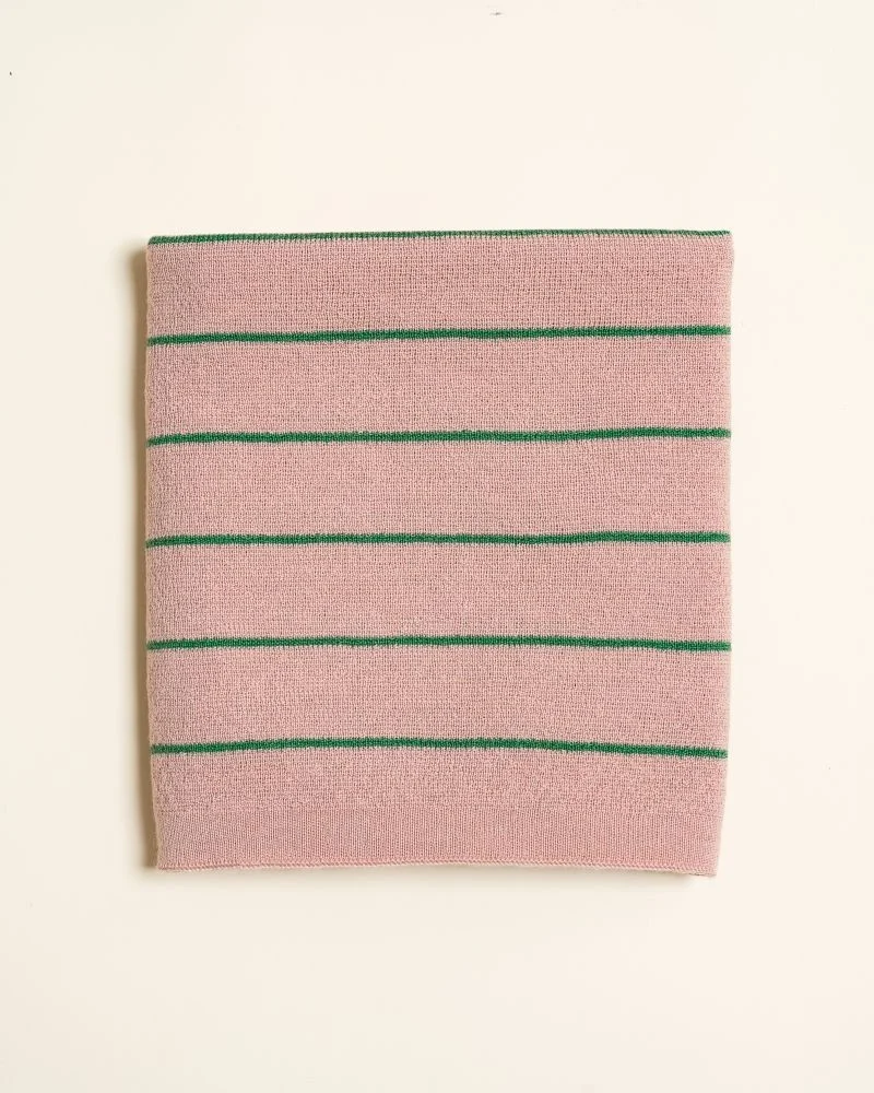 Hvid harry blanket - powder/grass - Afbeelding 2
